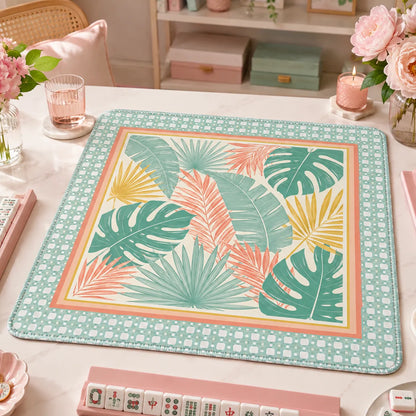 Pastel Tropical Paradise Mahjong Mat