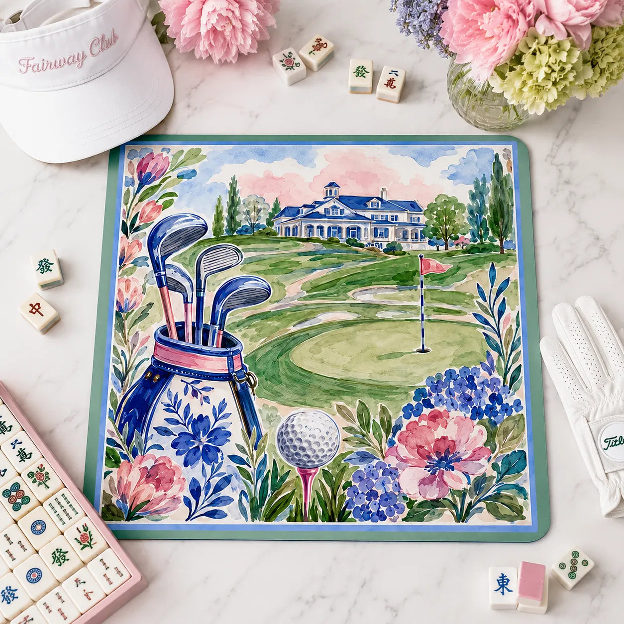Fairway Garden Golf Mahjong Mat