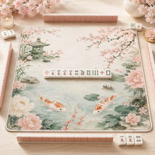Cherry Blossom Koi Mahjong Mat