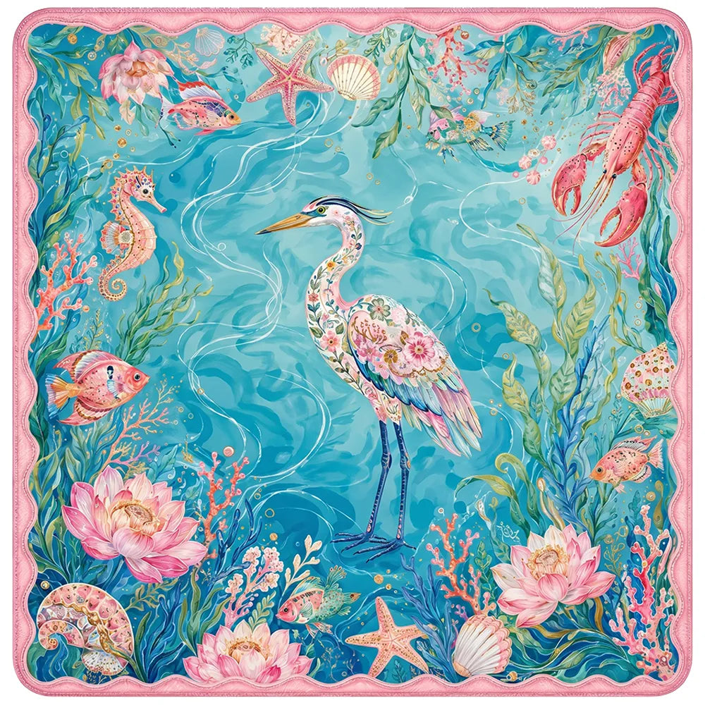 Ocean Heron Mahjong Mat