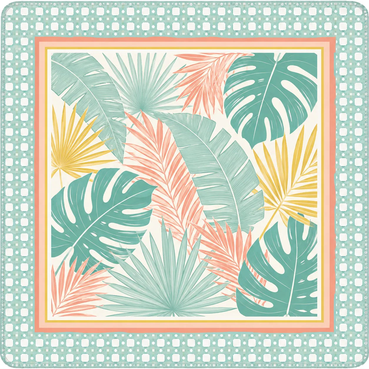 Pastel Tropical Paradise Mahjong Mat