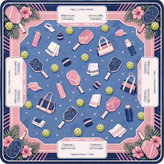 Preppy Pickleball Club Mahjong Mat