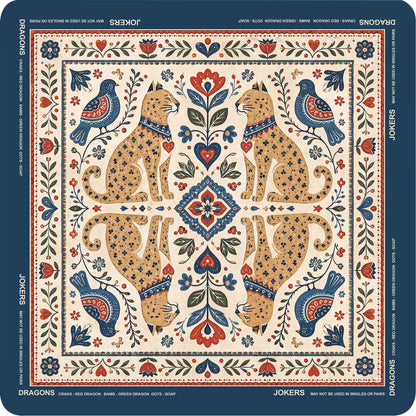 Vintage Folk Leopard Mahjong Mat