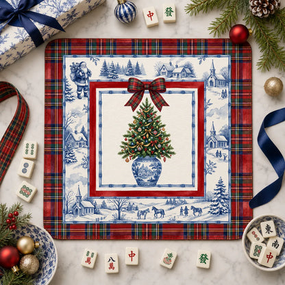 Chinoiserie Christmas Tree Mahjong Mat