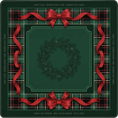 Christmas Tartan Wreath Mahjong Mat