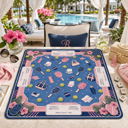 Preppy Pickleball Club Mahjong Mat