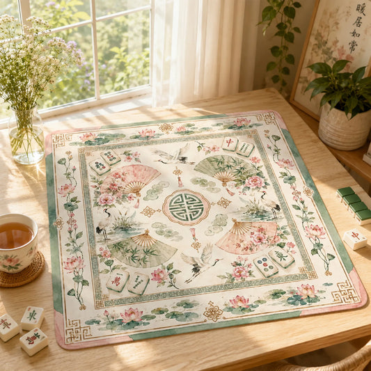 Lotus Fan Mahjong Mat